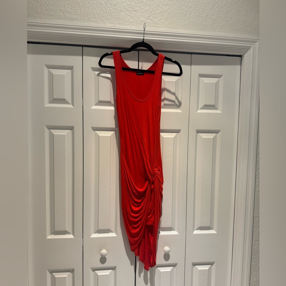 Love Culture Vibrant Red Asymmetrical Dress